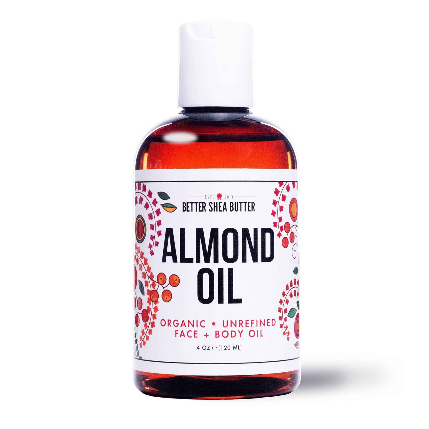 Better Shea Butter Organic Almond Oil | 100% Pure, Cold-Pressed | Natural Massage Oil for Body and Face | 4 oz