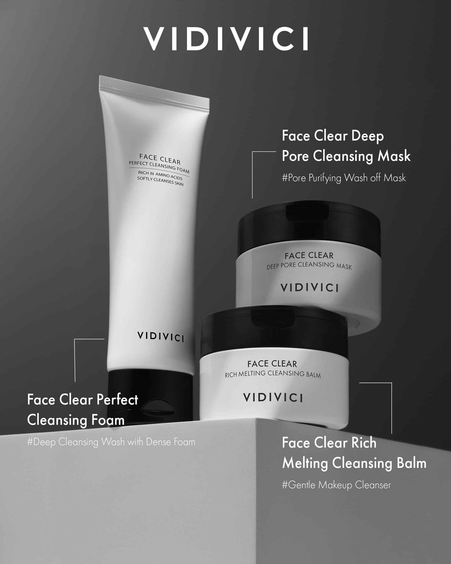 VIDIVICI Korean Deep Pore-Cleansing Clay Mask – Gently Exfoliates & Soothes Oily, Sensitive Skin – Mud Wash-Off Formula for Sebum Control, Cooling Hydration & Pore Tightening – 3.38oz