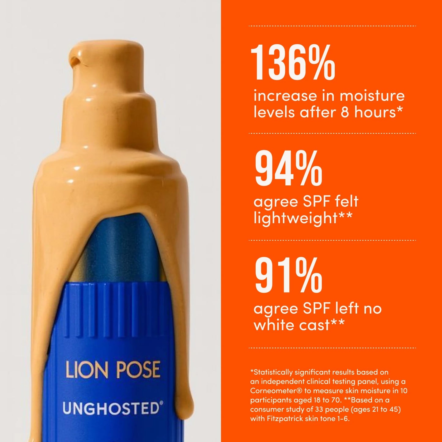 Lion Pose Tinted Mineral Sunscreen SPF 42, Reef Safe Face & Body Lotion
