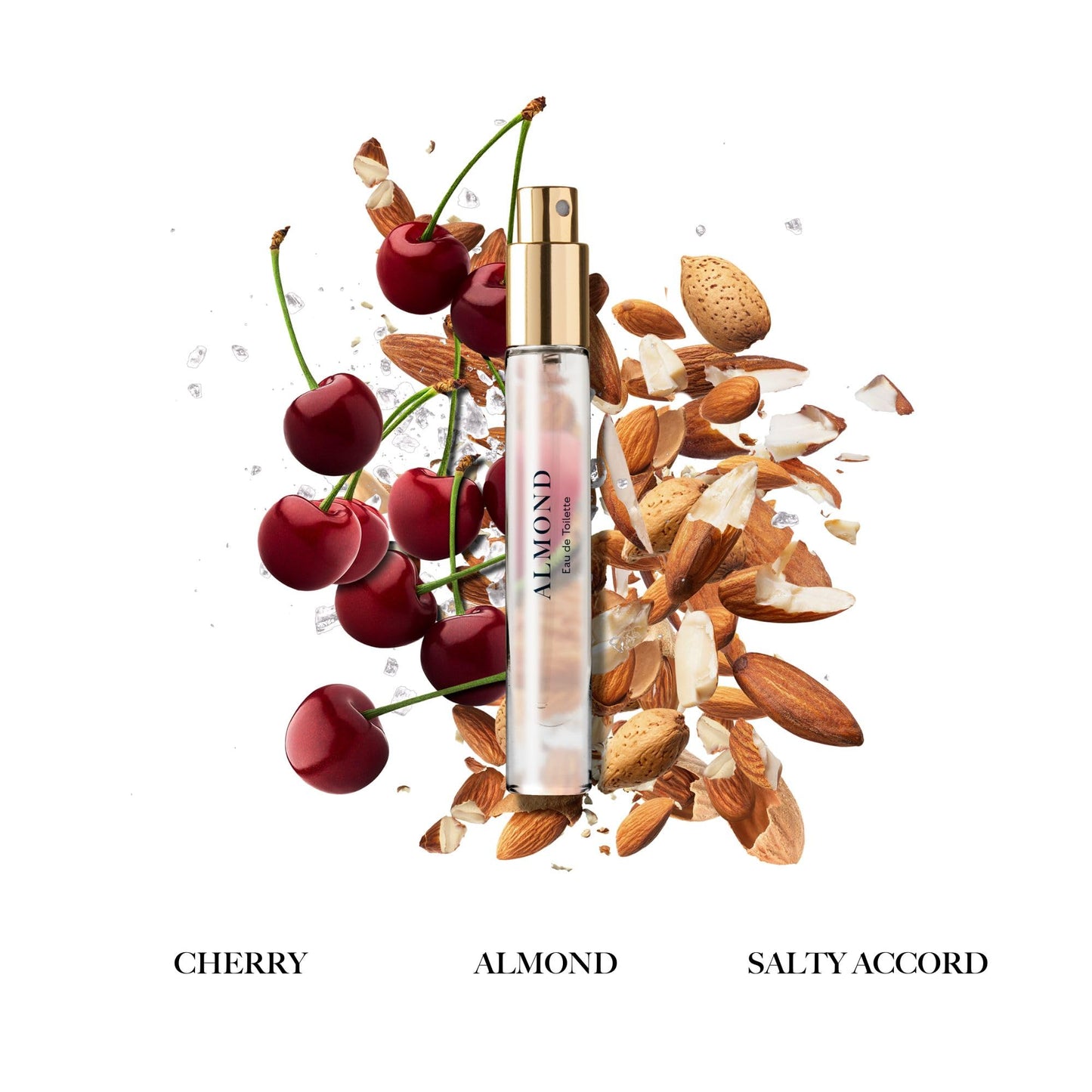 Caswell-Massey Almond Eau De Toilette Perfume Spray, Infused With Cherry, Salt & Tonka Bean, Fragrance for Women, Made in USA, 0.25 Ounces