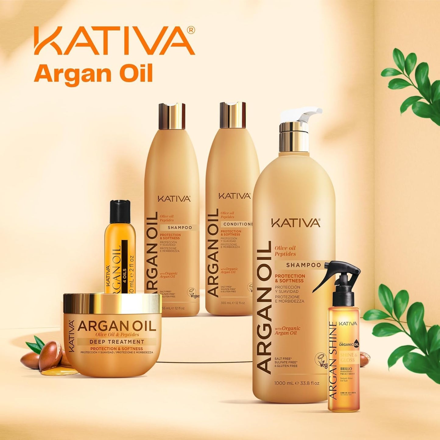 Kativa Argan Oil Shampoo - Nourishing Hair Treatment | 1000 ml