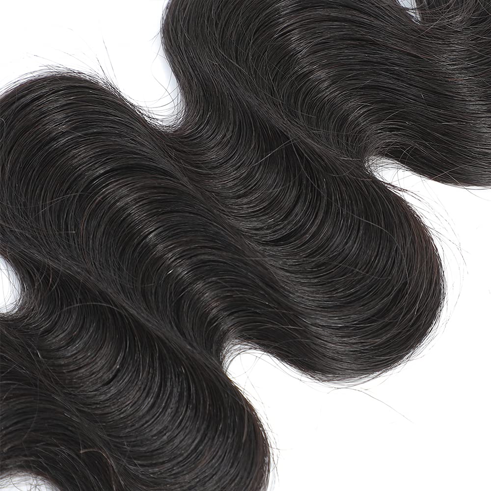 UDesire 16A 100% Unprocessed Brazilian Body Wave One Bundle 22 inch Brazilian Virgin Hair Weave Human Hair Bundles Body Wave Natural Black Color 90-95g/bundle