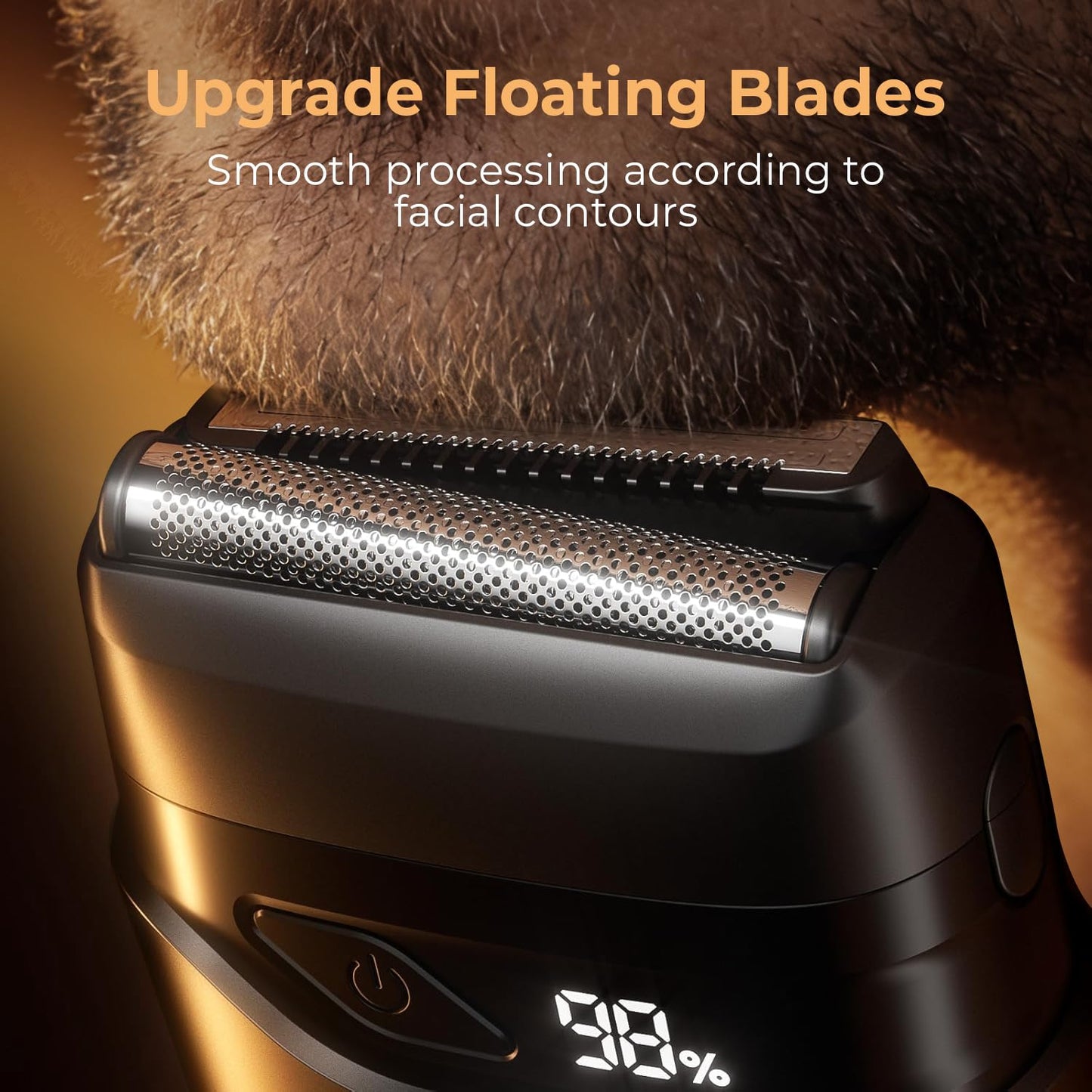 Mbzoey Electric Foil Shavers for Men: Mini Electric Razor for Face - IPX7 Waterproof Cordless Razor with LED Display & Fast Charge - Micro-Comb Technology & Precision Blades，Father's Day Gifts