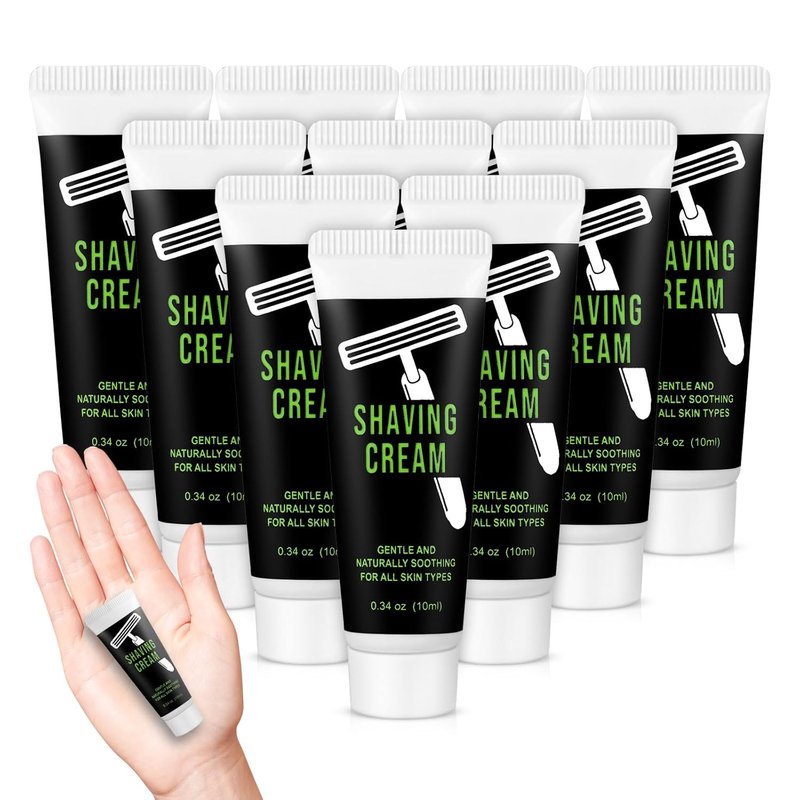 Shaving Cream Bulk Travel | Disposable 10ml Cream for Hotels & Homeless (Pack of 150)