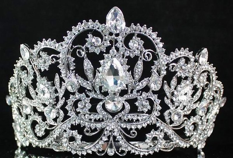 Victorian Clear White Austrian Rhinestone Crystal Tiara Crown With Hair Combs Princess Queen Headband Headpiece Jewelry Beauty Contest Birthday Bridal Prom Pageant T1505 (Clear)
