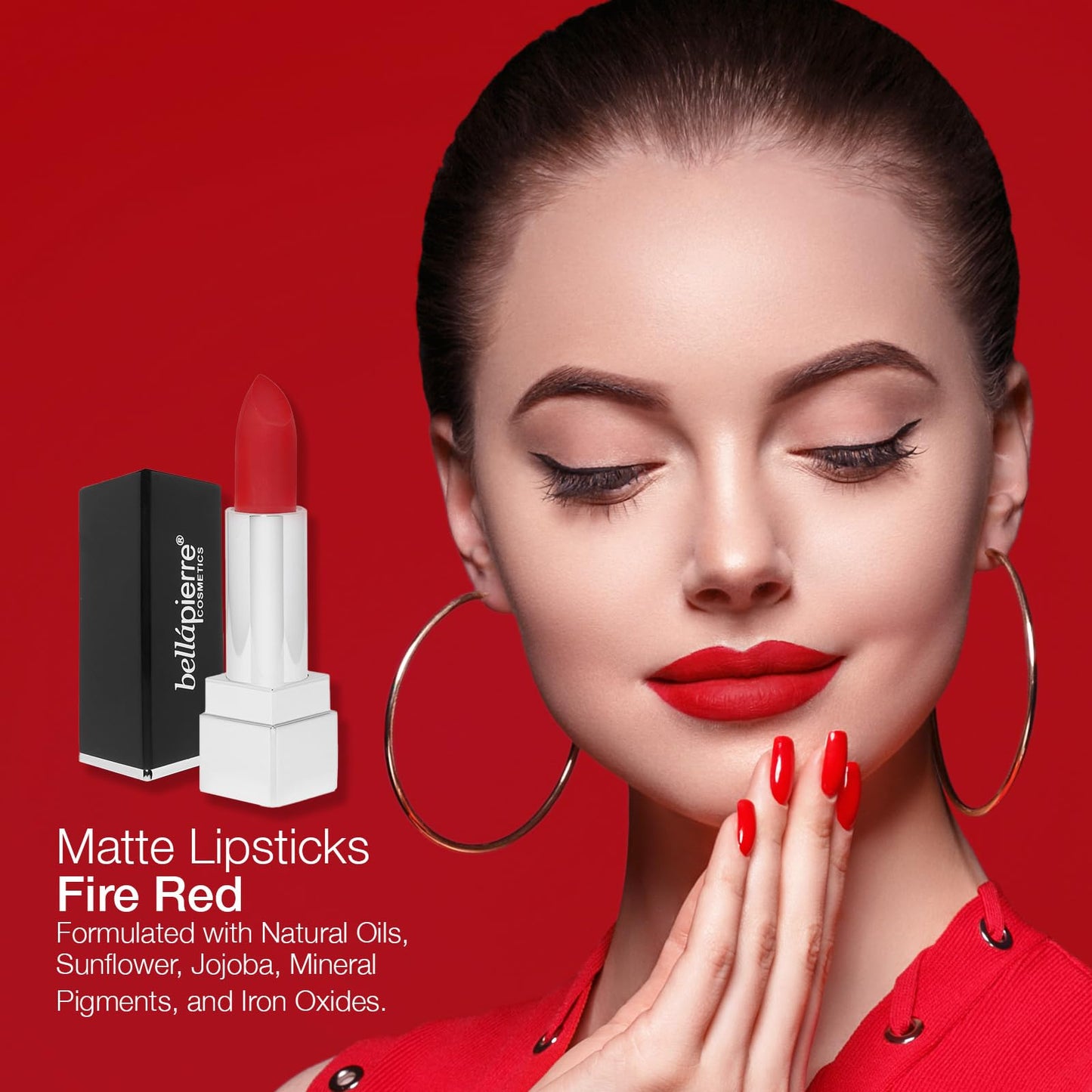 bellapierre Matte Lipstick – Long-Lasting Mineral Lip Color with Vitamins C & E, Nourishing Formula, Natural Matte Finish, Clean, Paraben-Free, Cruelty-Free – 0.12 oz – Antique Pink