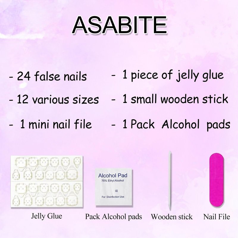 24 Pcs Handmade Press on Nails Duck Medium Fake Nails with 3D Flower Design French Tip False Nails Fall Duck Nails Press ons Artificial Full Cover Glue on Nail Holiday Stick on Nail for Women