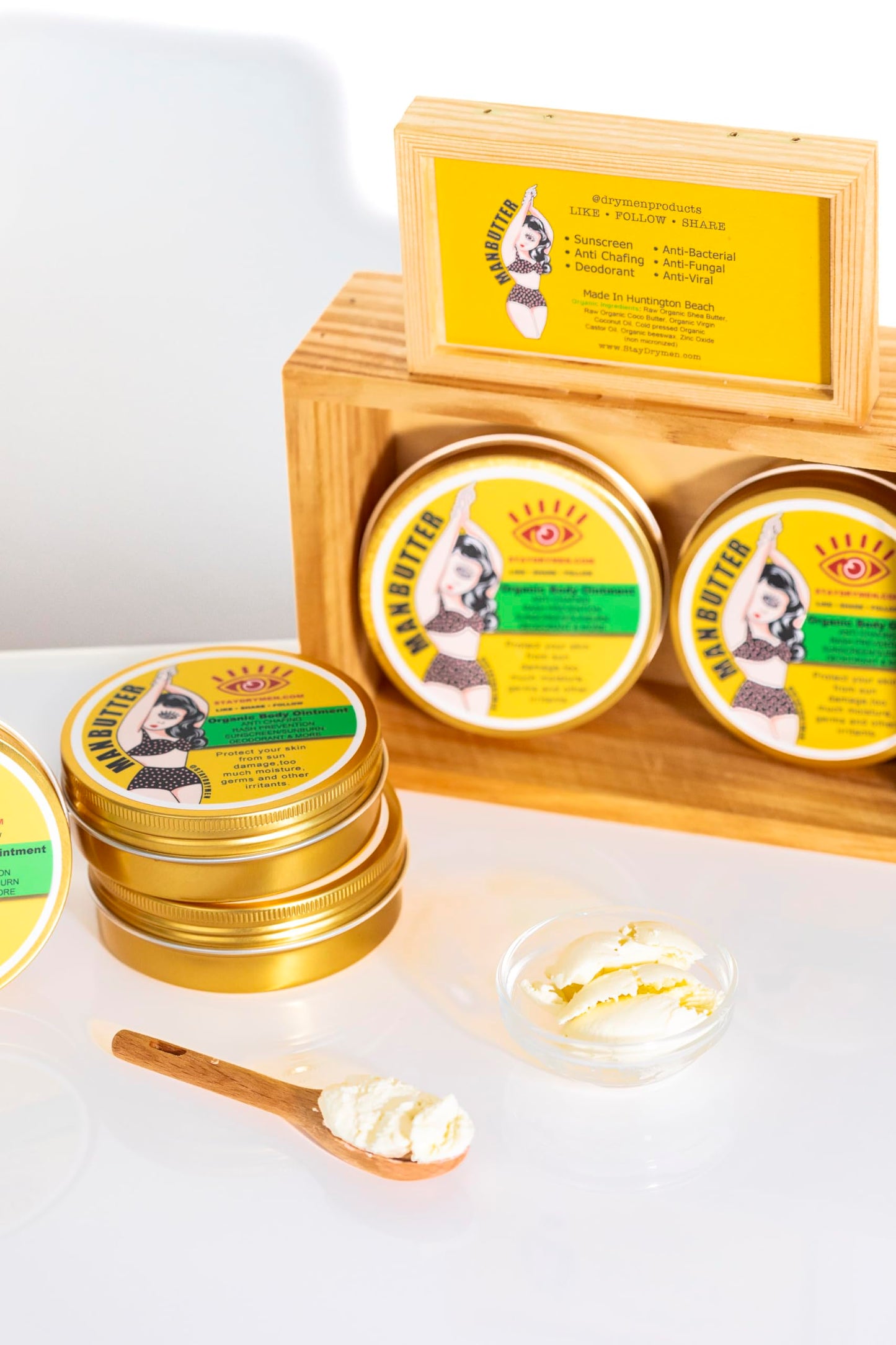 Drymen Products Manbutter Body Butter 4oz Full Skincare Healing Balm for Dry Skin Nourishing Moisturizer Natural Ingredients Soothing Relief