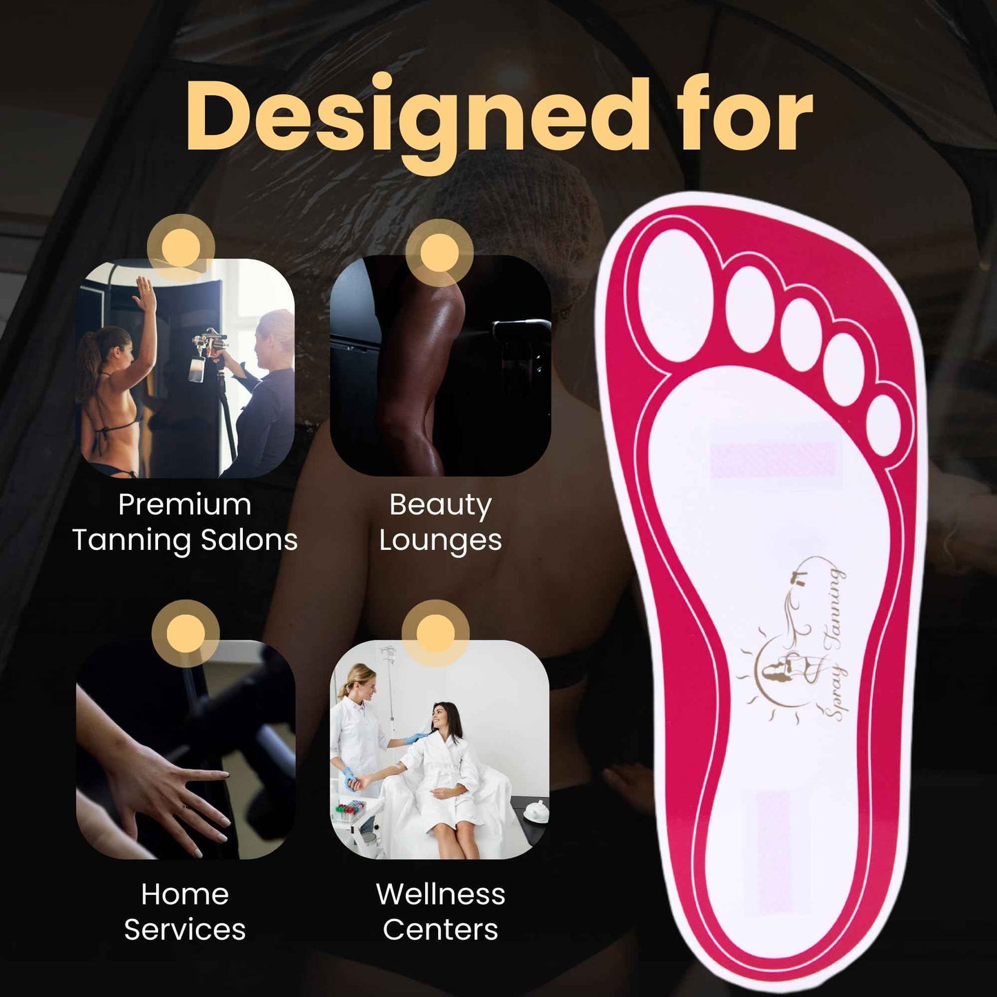 60 Pairs(120 Feets) Disposable Tanning Feet Pads Sunless Airbrush Spray Tent Protect Foot Shaped Spray Tan Sandals