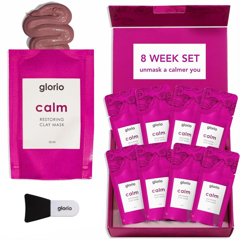 Glorio Discovery Kit: Clay Face Mask Treatments - 4 Week Beauty Gift Set - Facial Skin Care: Boost Radiance, Minimize Pores, Reduce Wrinkles, Dry Irritated Skin - Indian Healing Clay, Beauty Skincare