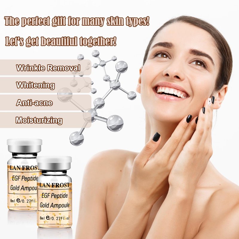 BB Booster Serum Kit Serum Hyaluronic Acid Essence Skin Care Kit, EGF Peptide Gold Ampoule 0.27oz 12 Vials,Facial Treatment Increases skin elasticity BB Radiance Facial Serums Kit