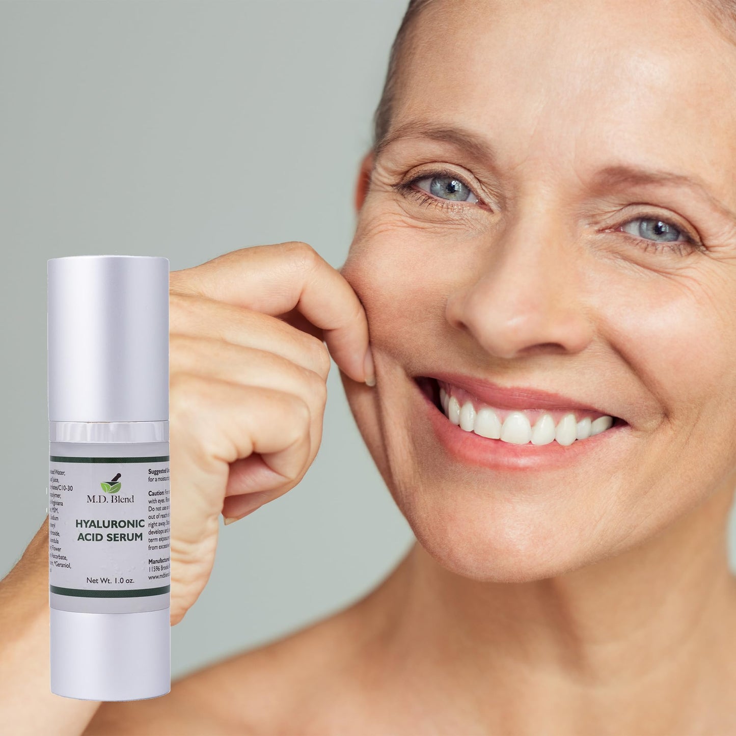 M.D. Blend Hyaluronic Acid Serum, Hydrating Face Serum for Dry Skin, Anti-Aging Serum, Daily Serum for Face, Facial Moisturizer & Skin Serum for Women, 30ml