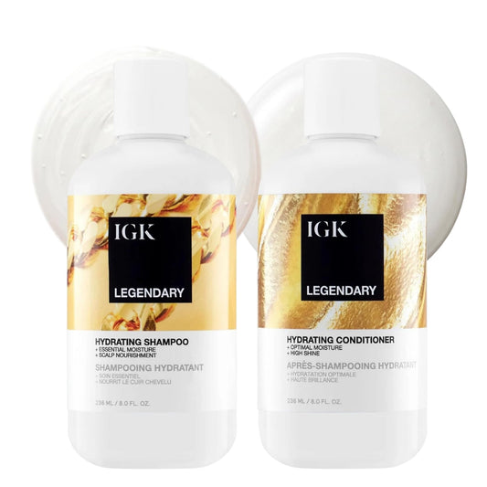 IGK LEGENDARY Dream Hair Shampoo & Conditioner Set | Hydrating Haircare Duo for Soft Shiny Healthy Looking Hair | Lightweight Feel with Bounce and Body | 8 oz (Pack of 2)