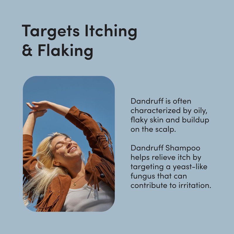 hers Clear Slate Anti Dandruff Shampoo, 2 Pack - Pyrithione Zinc 1% Shampoo with Biotin - For Dry, Itchy Scalp - Paraben Free and Sulfate Free - Botanical Garden - 2 x 6.4 fl oz