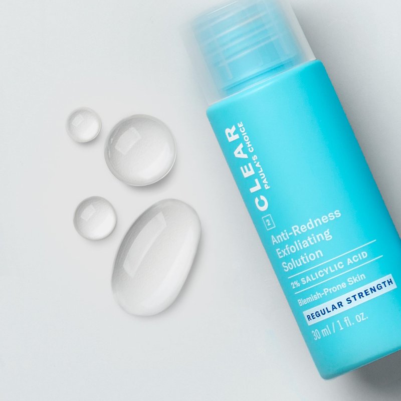 Paula's Choice CLEAR Anti-Redness Exfoliating Solution, 2% Salicylic Acid Liquid Exfoliant for Face, Exfoliant for Mild to Severe Acne & Breakouts, Blackheads and Clogged Pores, Fragrance-Free, 1oz