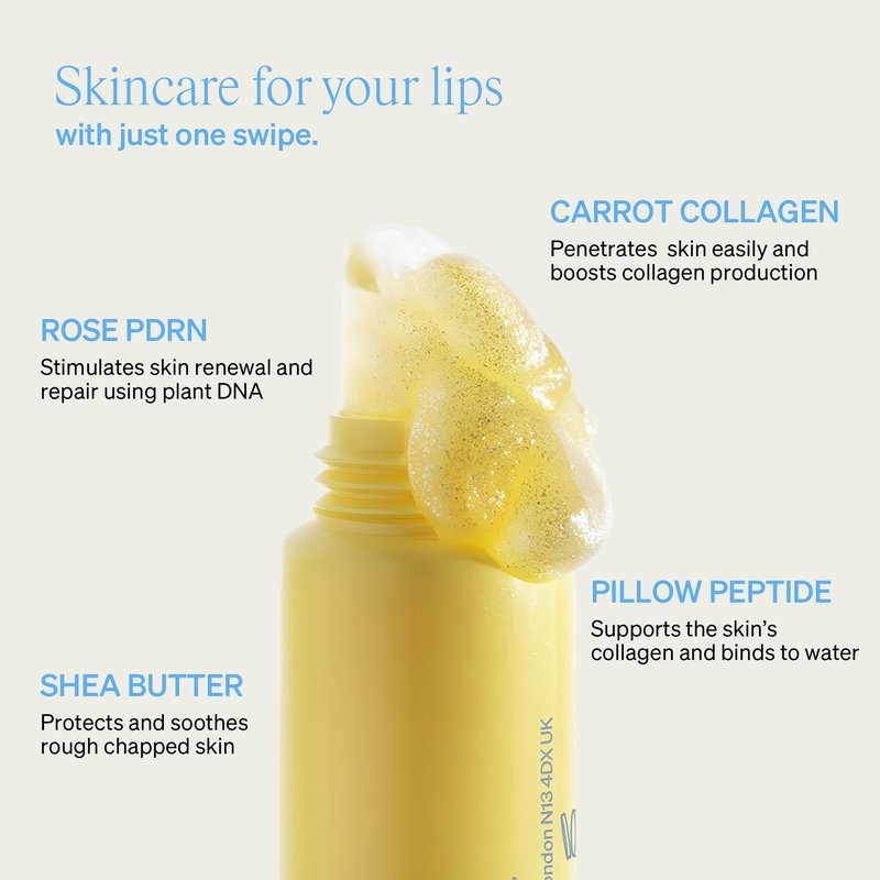 KNEMO LipLock Jelly Serum for Dry Lips, Long-Lasting Hydration & Plumping Gloss with Rose PDRN, Carrot Collagen, Pillow Peptide, Moisturizing Tinted Lip Balm (Lemon Custard)