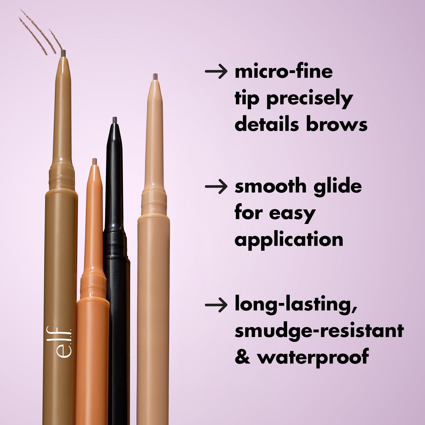 e.l.f. Micro-Fine Brow Pencil, Waterproof Brow Color & Spoolie For Shaping Brows & Creating A Feathered Natural-Looking Finish, Vegan & Cruelty-Free, Blonde