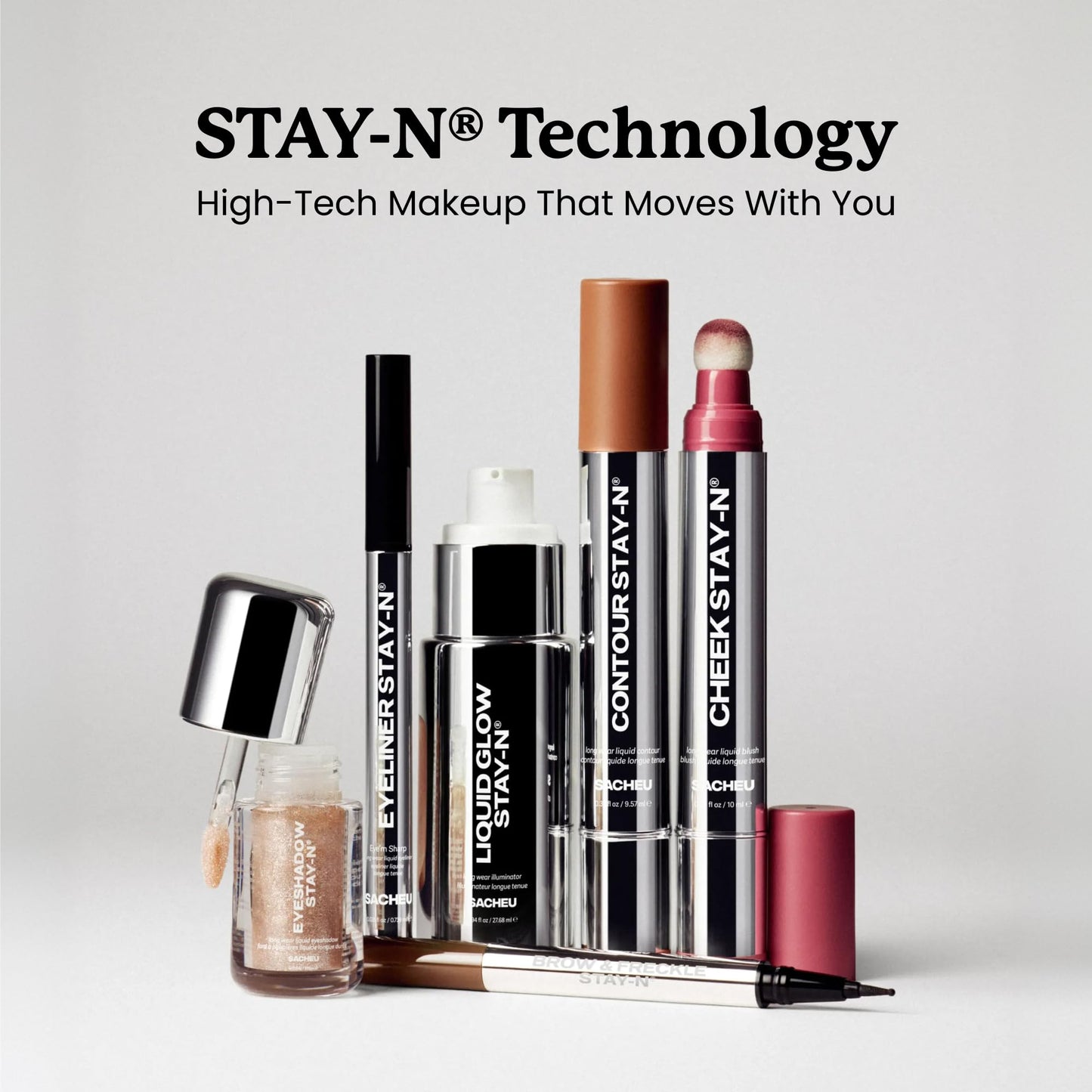 Sacheu Cheek STAY-N Liquid Blush for Cheeks — High Pigment, Buildable, Lightweight Cream Blush for Dewy Radiant Flushed Cheeks — Long-lasting & Cruelty Free, Pretty in Pink Duo