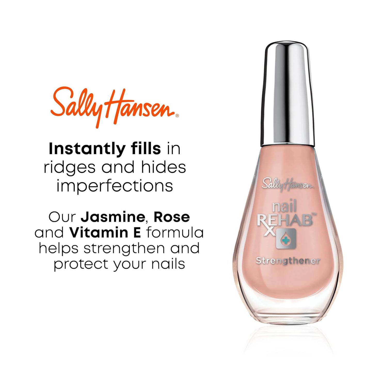 Sally Hansen Diamond Strength Nail Hardener 45095 Clear, 0.45 Fl Oz, Pack of 1