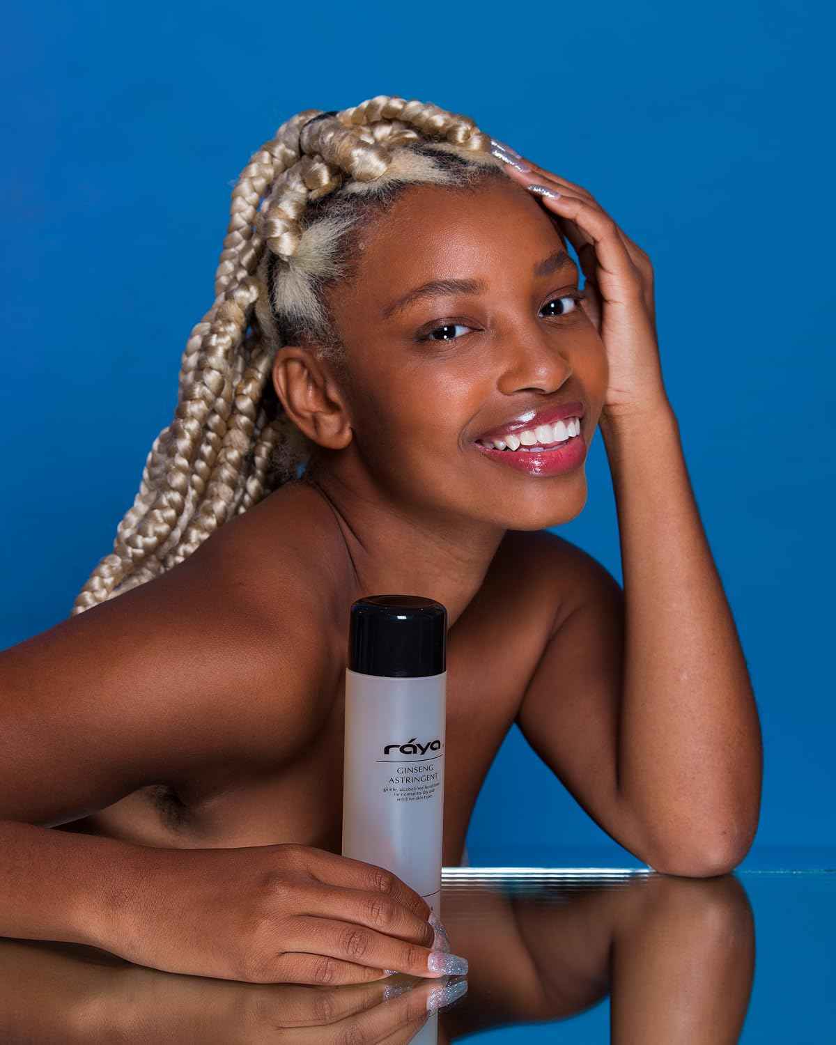 RAYA Ginseng Astringent with AHA 8 oz (G-205) | Gentle Glycolic Facial Toner for Dry and Sensitive Skin | Helps Tighten Pores, Smooth Complexion, and Reduce Fine Lines | Made with Alpha Hydroxy Acids