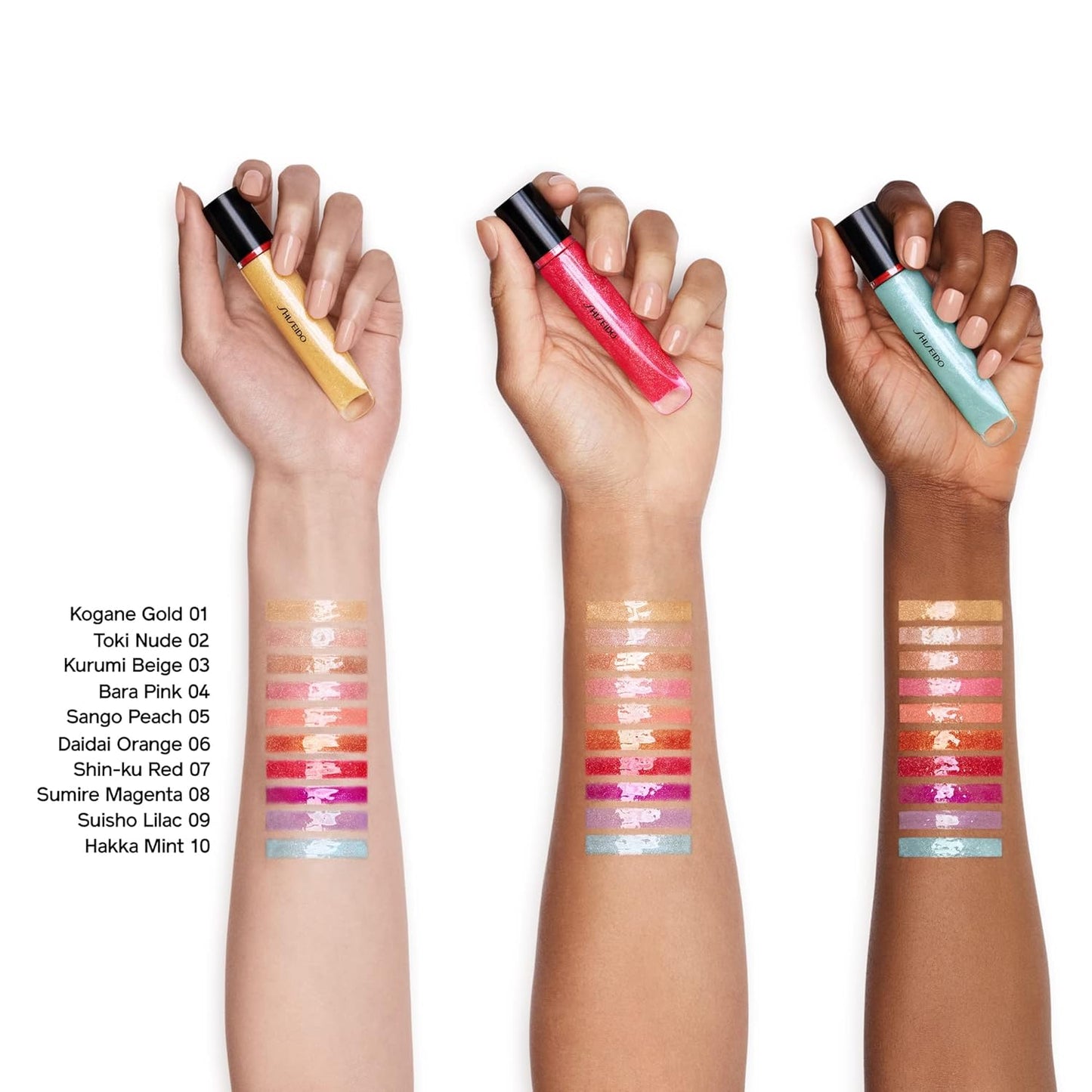 Shiseido Shimmer Gel Gloss - High-Shine Lip Gloss for Mirror-Like Finish | 12-Hour Hydration, Weightless & Non-Sticky