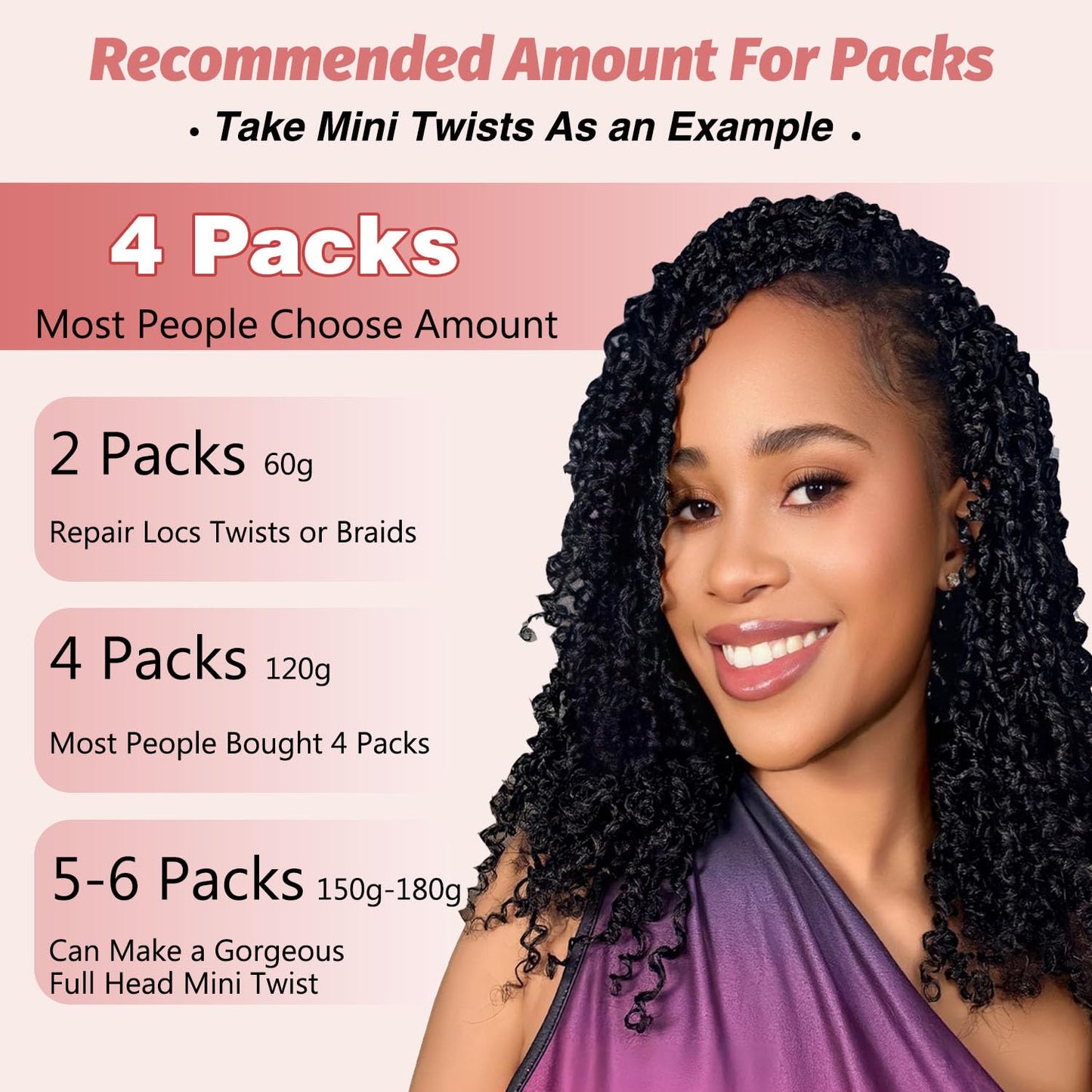 Afro Kinkys Bulk Human Hair for Braids Braiding Mini Twist Locs Dreadlock Extensions Afro Kinky-Curly Human Braiding Hair Bundles For Men Women Kids 16 Inch 2 Bulks 60g #99J Dark Red Easy to Install