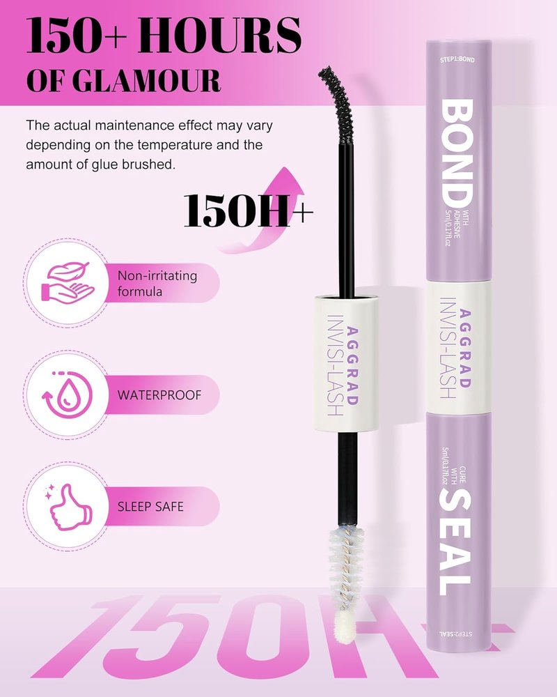 Flora Lash Clusters Kit - Wispy 8-18mm Hybrid Volume Eyelashes | DIY False Lash Extensions with Bond & Seal