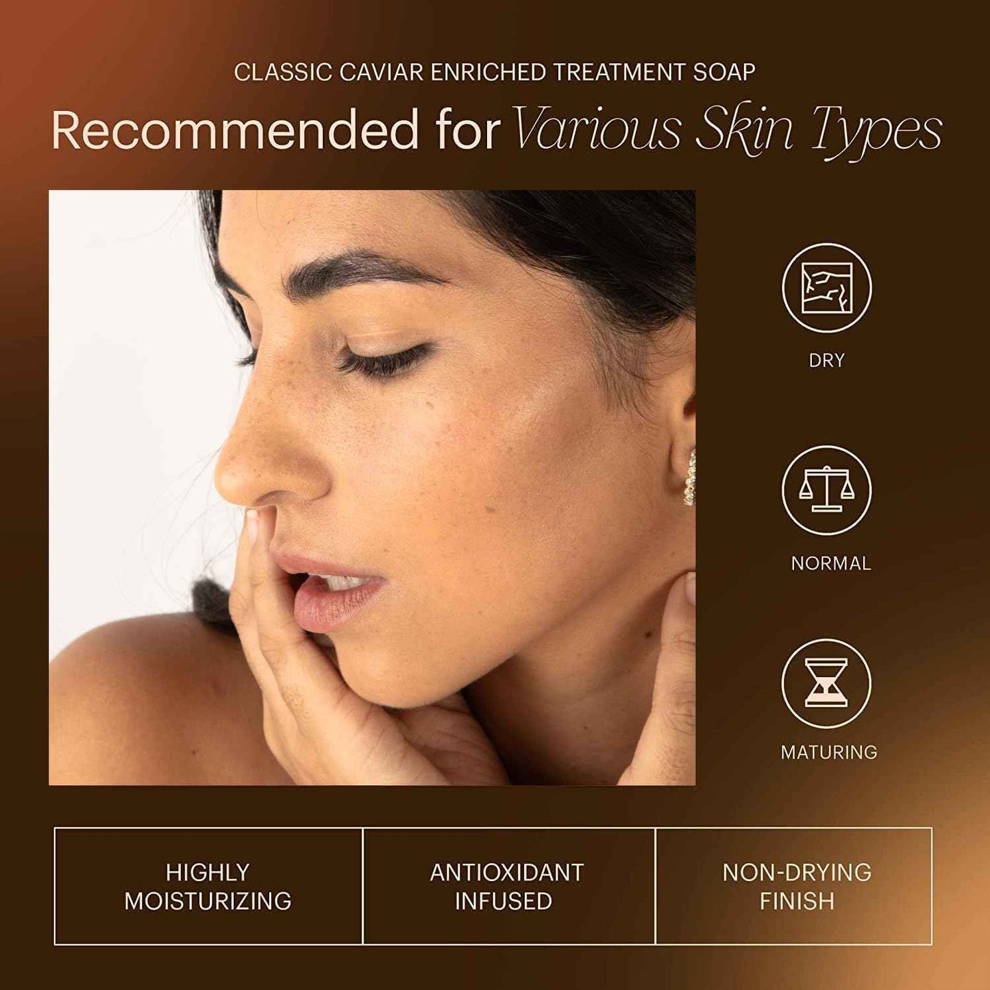 Makari Classic Caviar Enriched Treatment Soap 7.0 oz – Moisturizing & Brightening Bar Soap for Face & Body – Anti-Aging Cleanser Combats Dryness, Dullness, Wrinkles & Blemishes