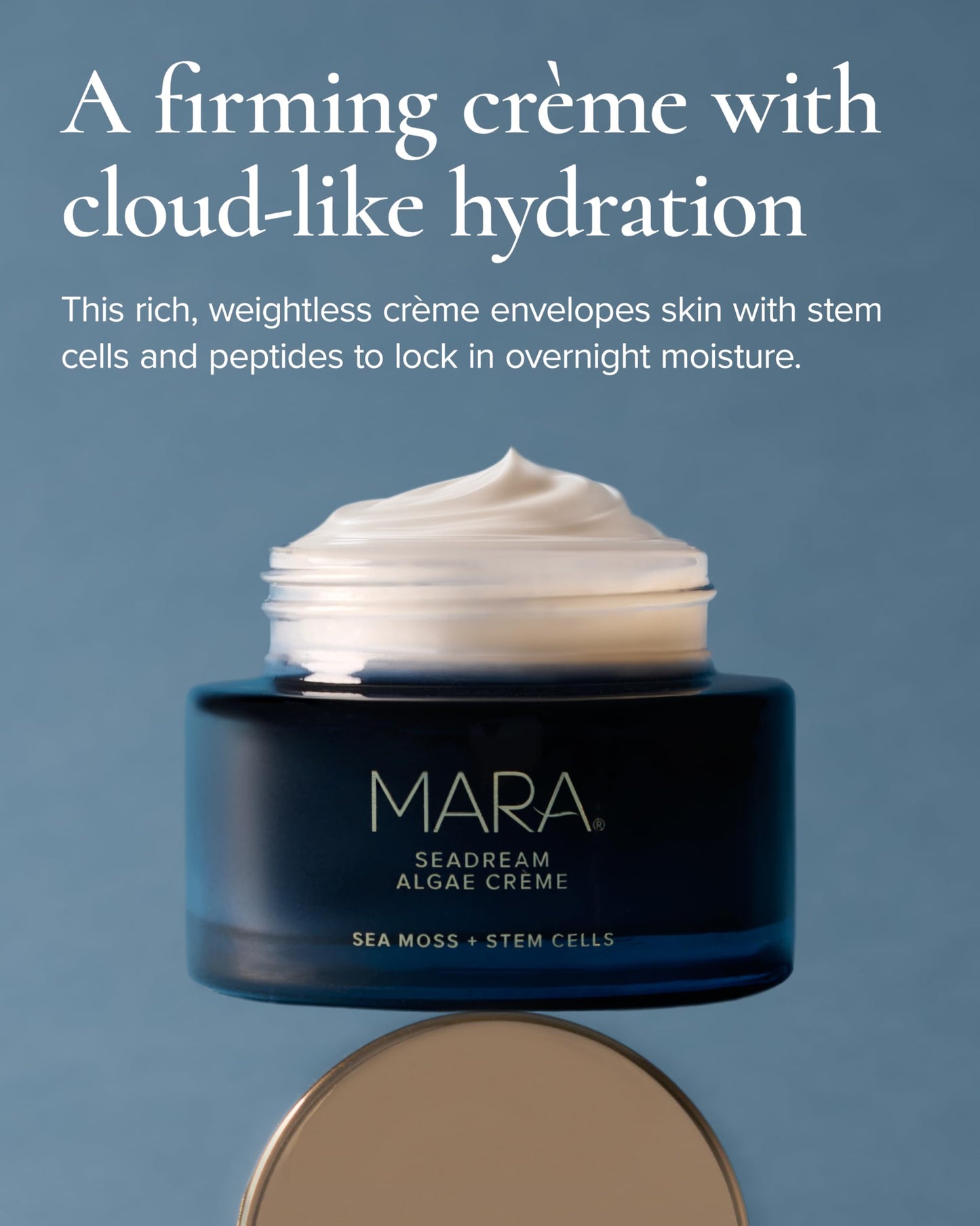 MARA SeaDream Firming Algae Crème Moisturizer – Rich Overnight Face Cream with Plumping Peptides Sea Moss & Stem Cells – Anti-Aging Moisturizer to Firm, Hydrate & Plump Skin (1.7 oz / 50 ml)
