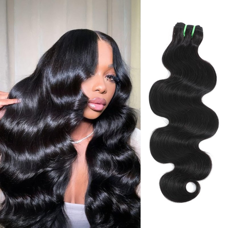 Syrenlore Raw Vietnamese Human Hair Bundles Body Wave Sew In Thick Bundles 100% Real Unprocessed Raw Vietnamese Virgin Human Hair Bundles Bodywave Quick Weave Single Bundle for Black Women 10 Inch