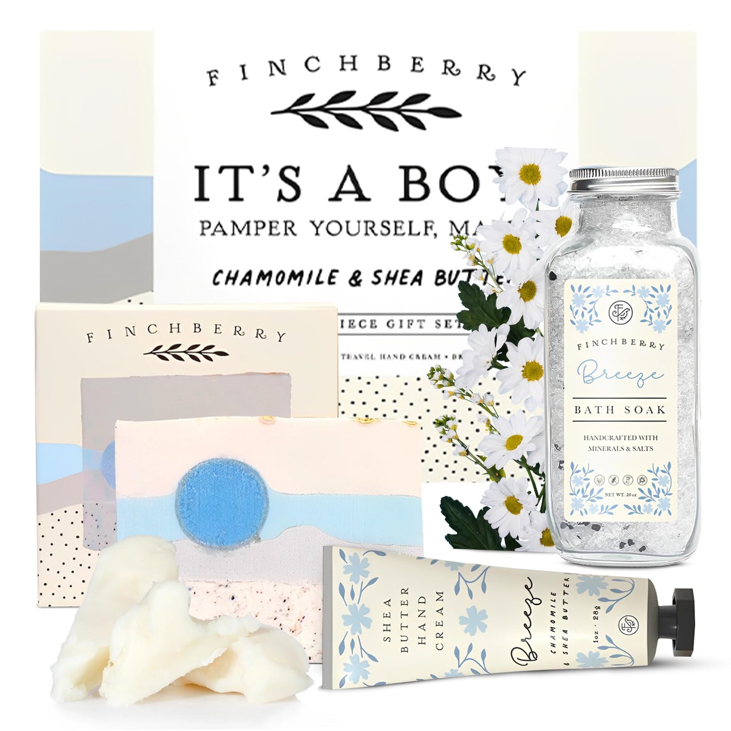 FinchBerry Home Sweet Home Gift Set – Perfect Housewarming Present – Includes Boxed Soap, Liquid Hand Soap, Sage Stick, and Plant Some Roots Seed Packet – Thoughtful Gift for Friends & Family