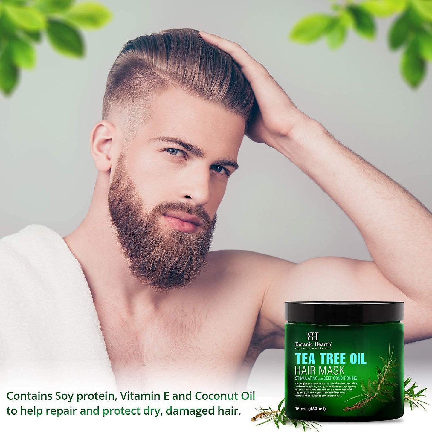 Botanic Hearth Tea Tree Hair Mask, Shampoo & Conditioner Set (16 oz each) Bundle
