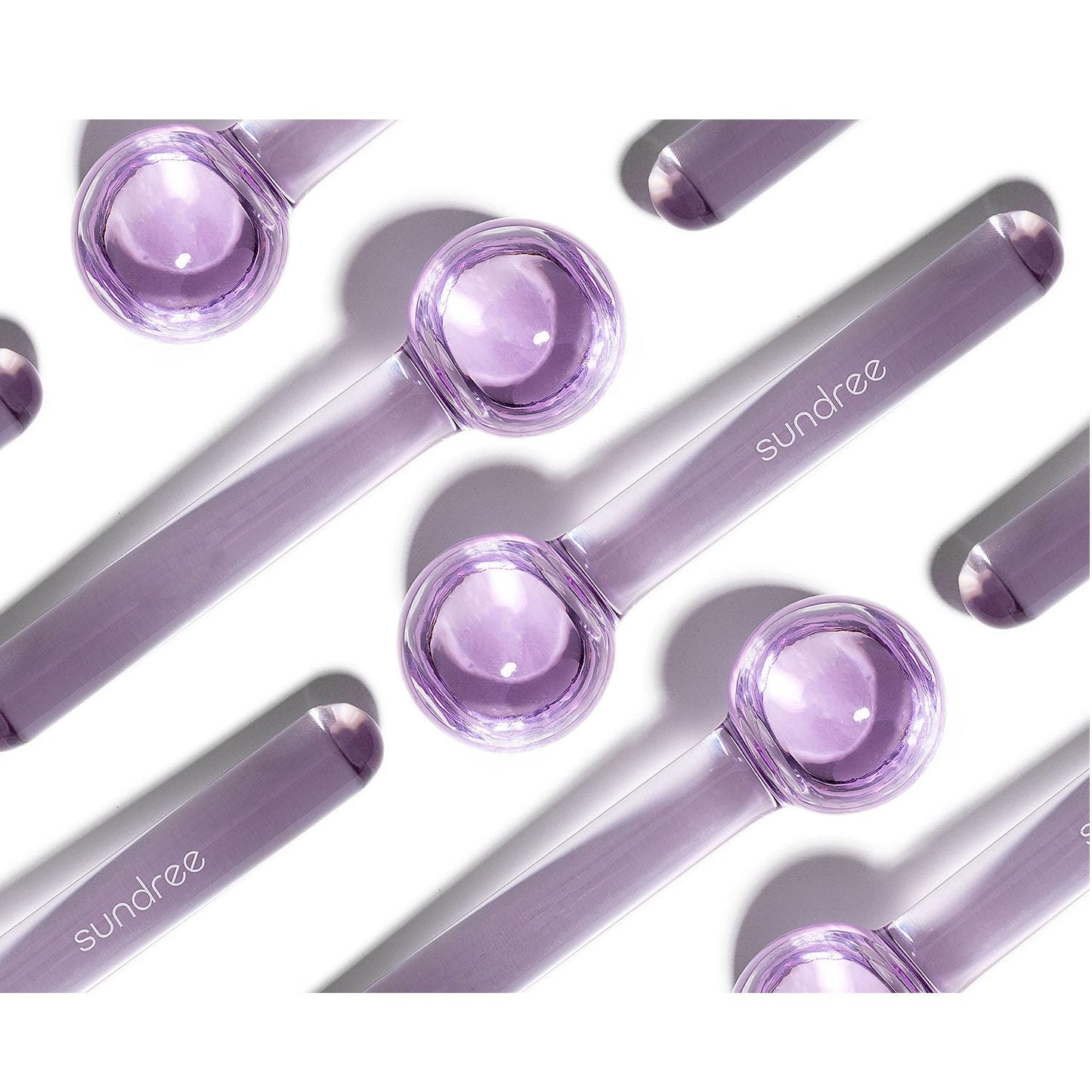 sundree Cooling Facial Ice Globes | Reduce Puffiness | Tighten Skin | Improve Circulation | Freezer Safe | Bundle (2 - Pack) (Clear)