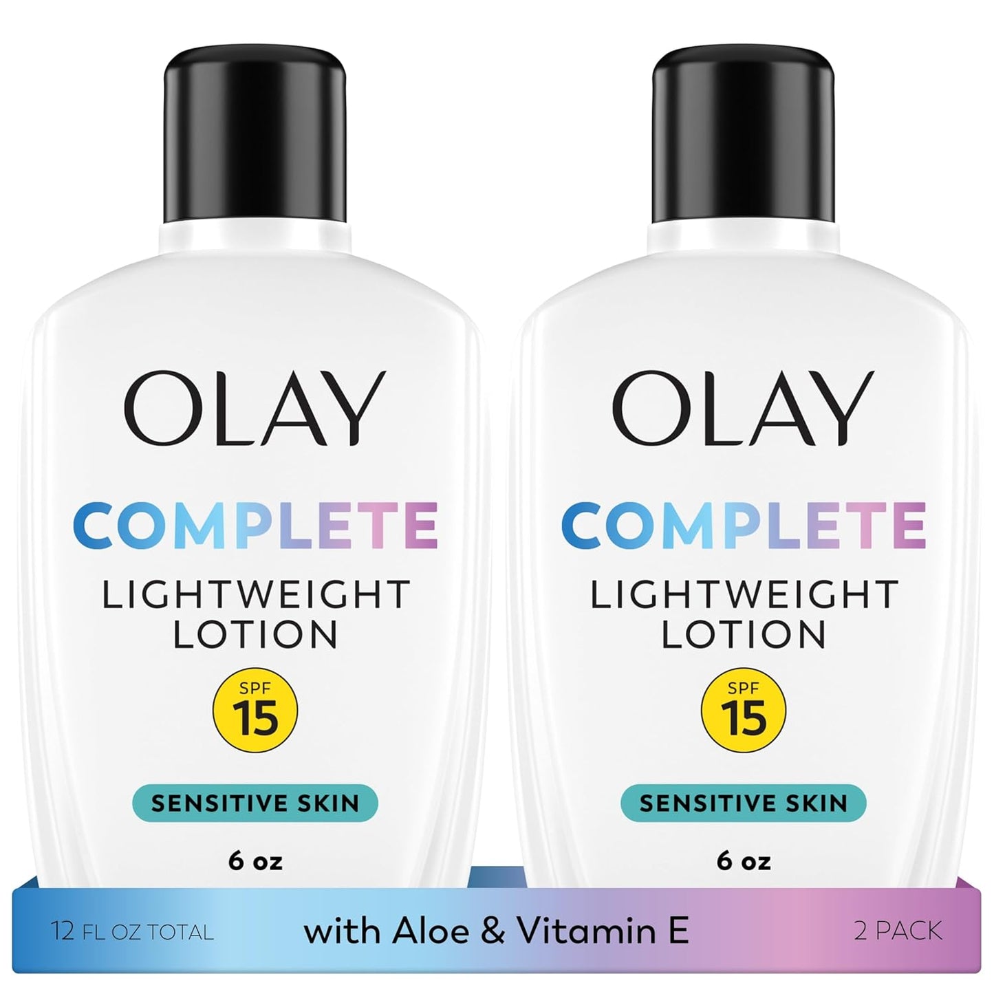 Olay Complete Moisturizer Lotion with SPF 15 - Sensitive Skin, 6 oz Each | 2-Pack