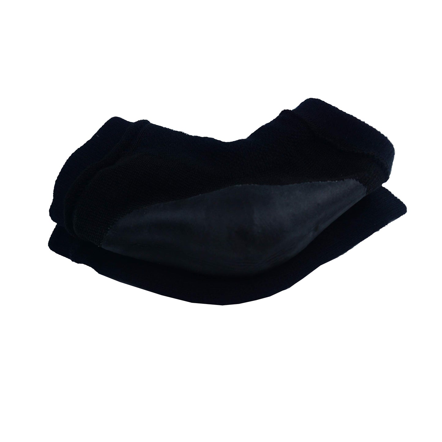 Makhry 2 Pairs Moisturizing Silicone Gel Heel Socks for Dry Hard Cracked Skin Open Toe Comfy Recovery Socks Day Night Care (Black)