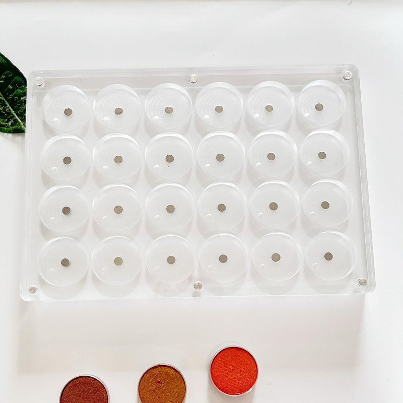 UDTIP New Acrylic Transparent Elegant Empty Magnetic Eyeshadow Makeup Palette -26mm x24 holes