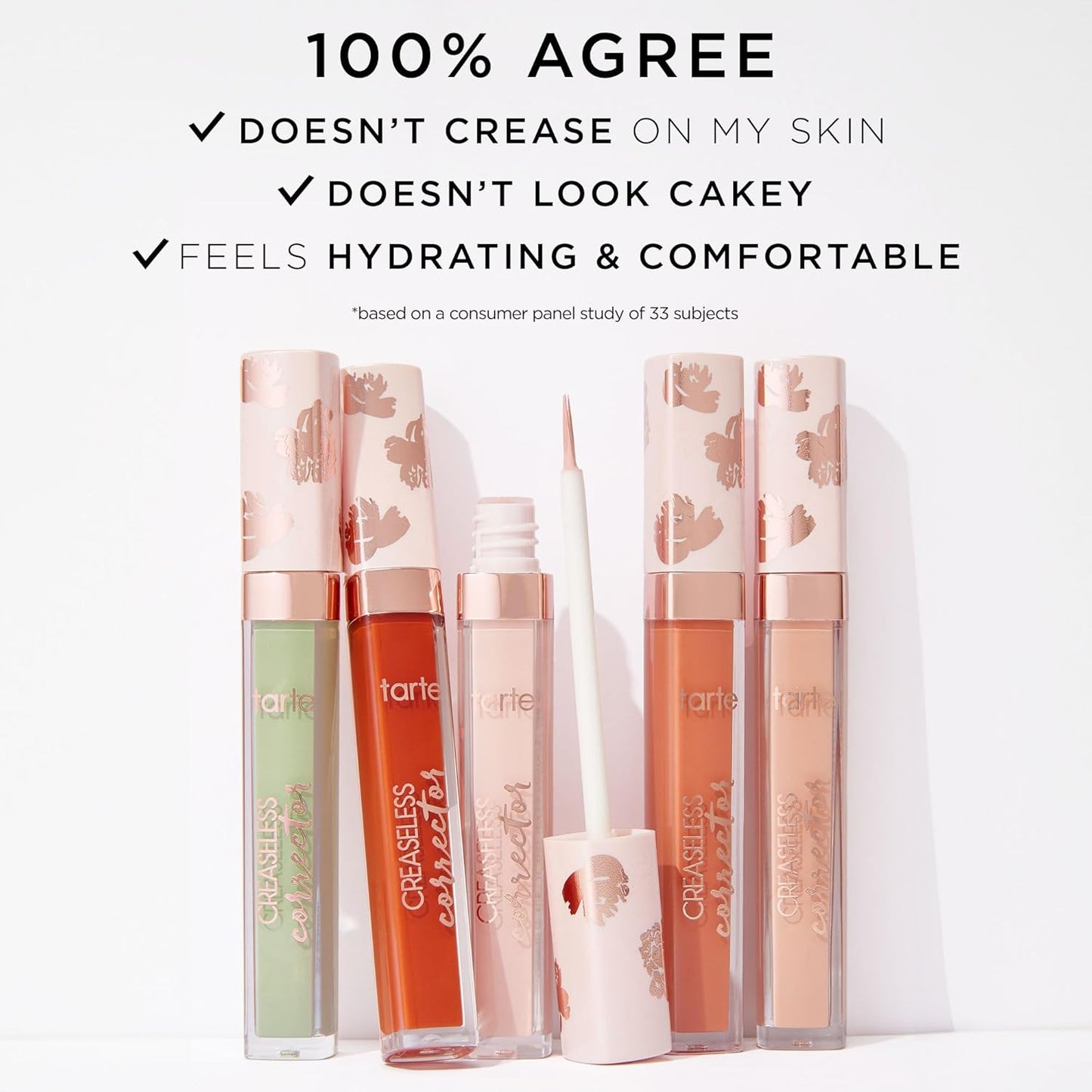 Tarte Creaseless Corrector - Blendable Concealer for Dark Circles, Blemishes & Redness | Hydrating, Vegan Formula