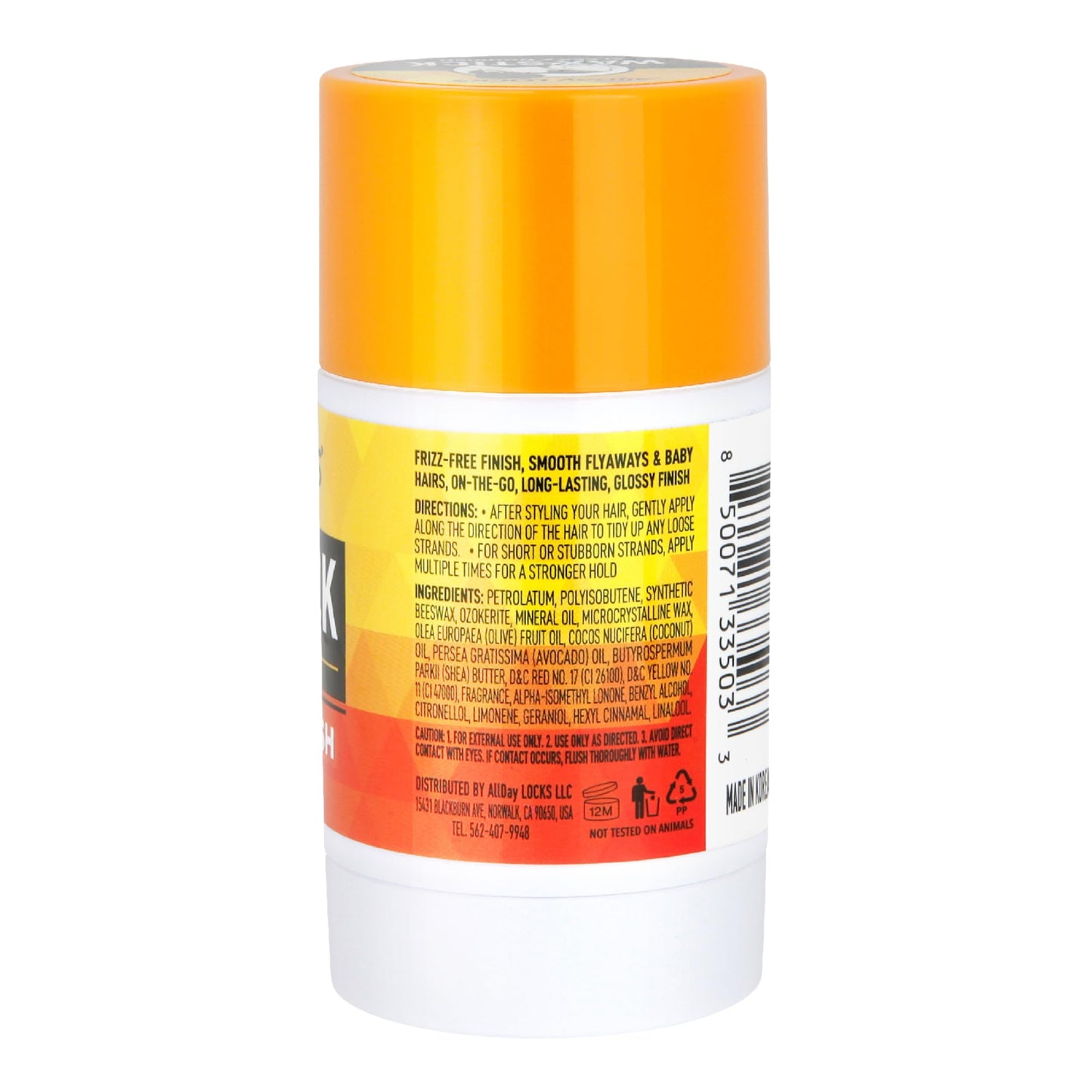 AllDay Locks Wax Stick - Hair Styling Edge Control Slick Stick, Strong Hold for Slick Backs, Natural Styles, Side Parts, and More, Wax Stick for Men and Women - 1.76 oz