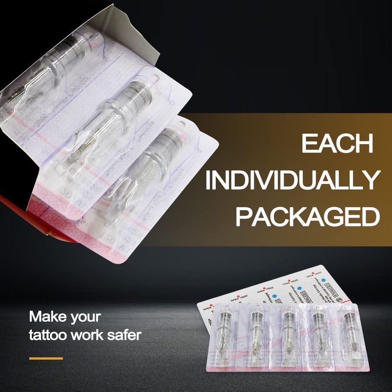 Tattoo Cartridge Needles - Yuelong 80PCS Assorted Tattoo Needle Cartridges Standard #12 Round Shader 3RS 5RS 7RS 9RS