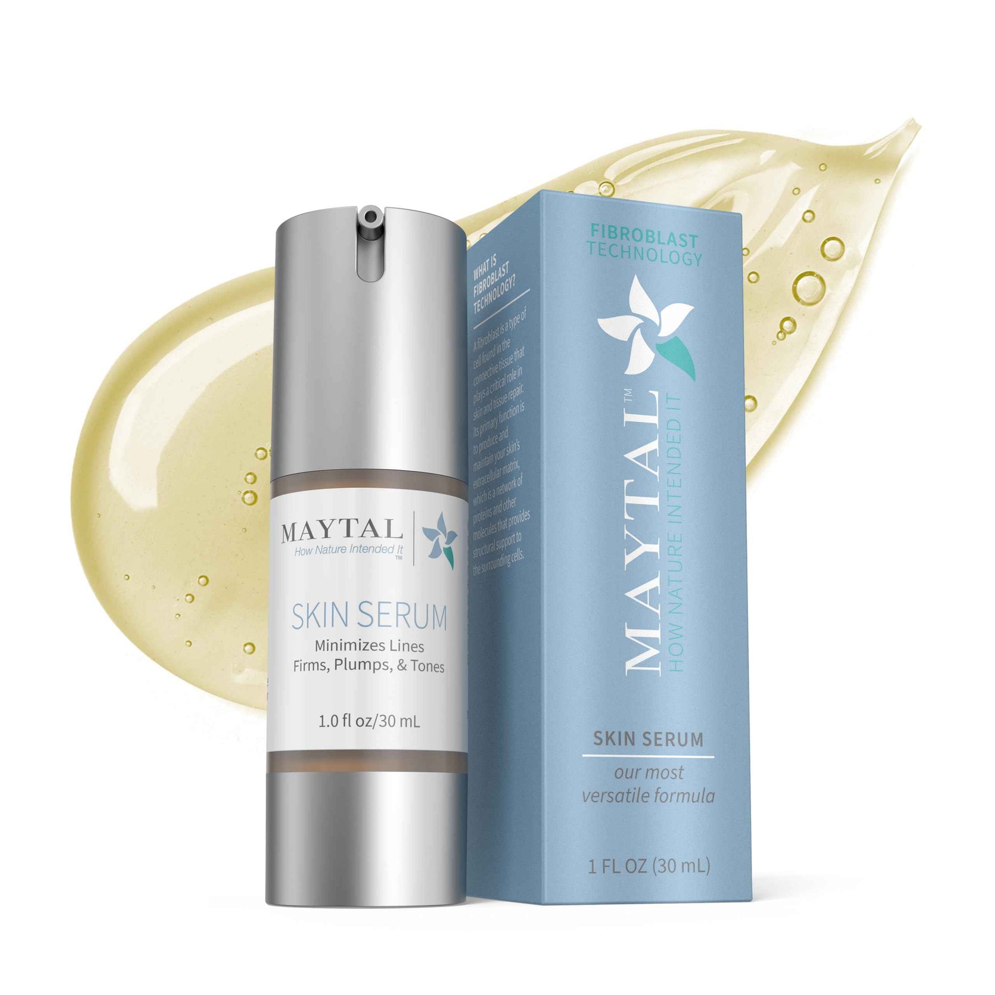 Maytal Skin Serum for Hydration, Anti-Aging - Featuring Fibroblast Technology for Collagen Boost & Skin Firmness - Reduces Fine Lines & Wrinkles - 1 fl oz