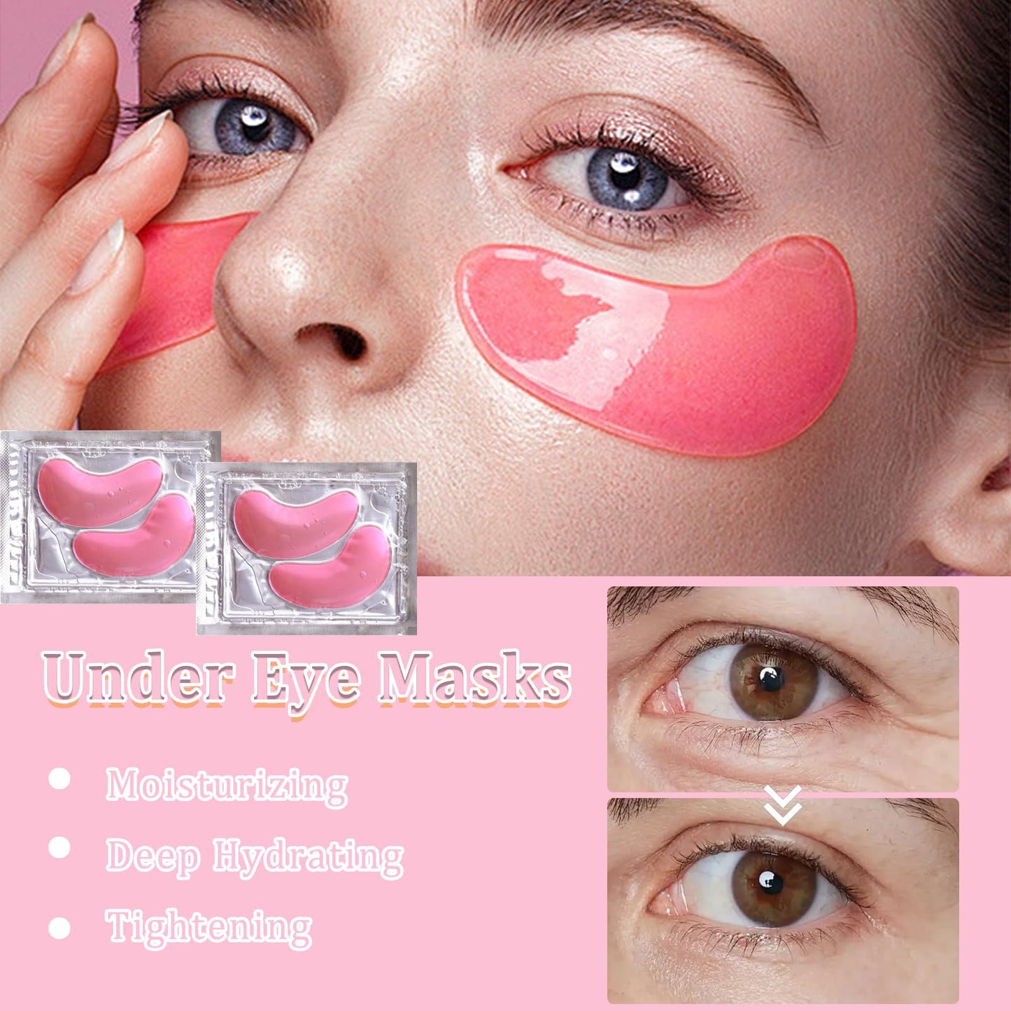 30 Pairs Eye Mask & Lip Mask,Under Eye Patches for Puffy Eyes,Lip Mask Skincare,Bachelorette Party Favors,Small Gifts,Wedding Bridesmaid Gifts,Bulk Gifts,Birthday Party Favors,Graduation Gifts