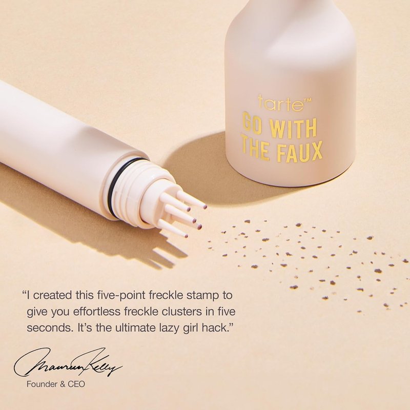 Tarte Go With The Faux Freckle Stamp - Natural-Looking Freckle Pen for Buildable Sun-Kissed Makeup | Vegan, Full-Size