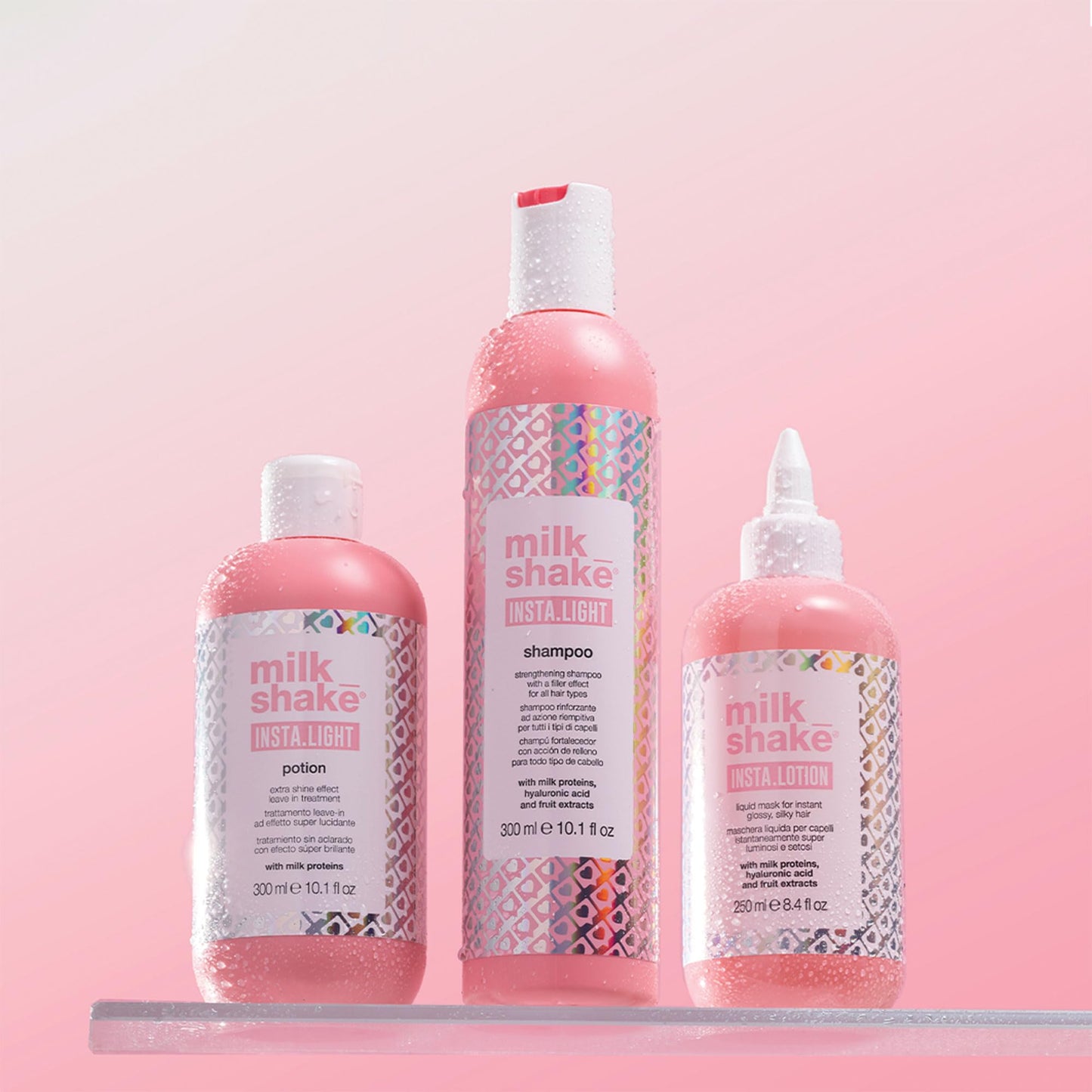 milk_shake Insta.Light Shampoo - Strengthening Shampoo with Filler Effect | Leaves Hair Soft and Shiny | 10.1 fl oz (300 ml)
