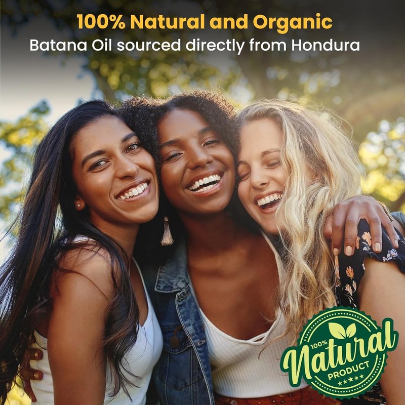 Batana Oil for Hair Growth - Organic & Unrefined | Thicker, Stronger Hair, Prevents Hair Loss for Men & Women