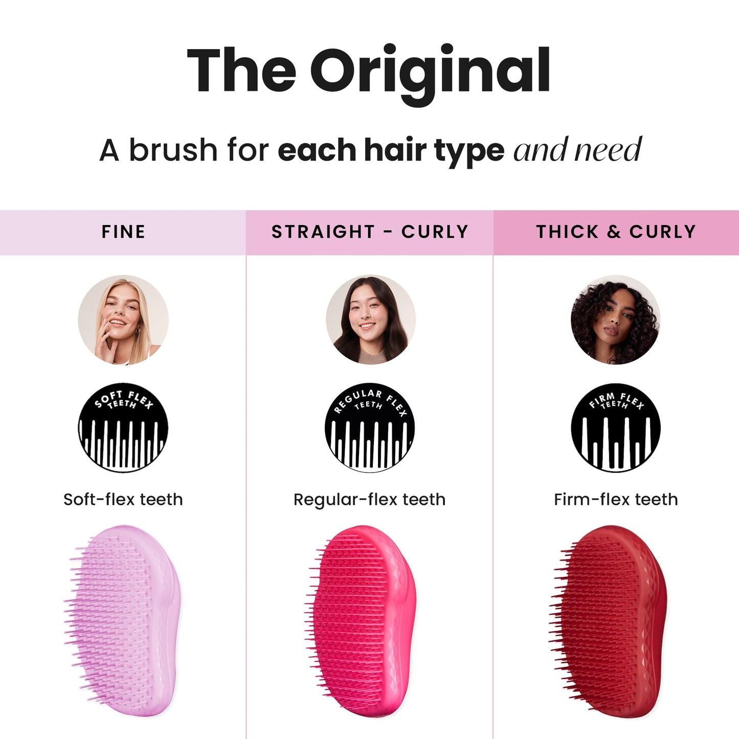 Tangle Teezer Original Detangler Brush for All Hair Types, Pink Fizz