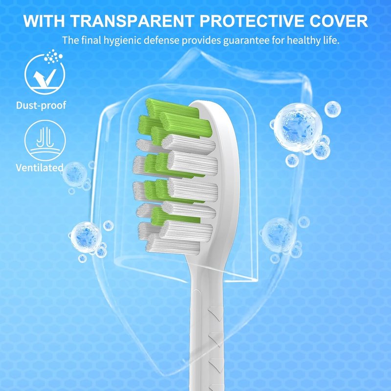 Toothbrush Replacement Heads for Philips Sonicare One Series - Soft Bristles, 10 Pack | White