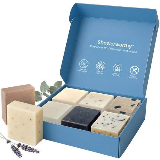 Showerworthy Organic Bar Soap 8-Pack: Natural Cold Process