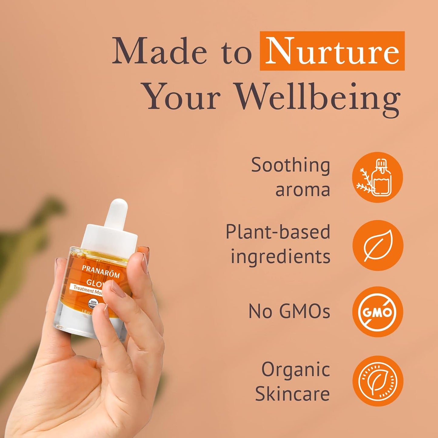 Pranarom Glow Treatment Moisture Oil - 100% Pure Essential Oil for Dry Skin | 1oz (30ml)