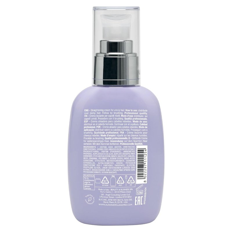 Alfaparf Milano Smoothing Cream | Frizz Control & Heat Protection - Hydrates & Straightens (4.23 fl. oz.)
