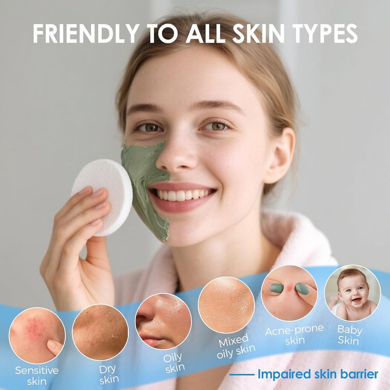 Compressed Face Sponges - 60-Count Reusable Natural Cellulose Facial Cleansing Pads | Travel Essentials for Exfoliating & Makeup Removal